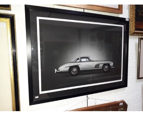 A signed limited edition photographic print of a Mercedes-Benz 300 SL Gulwind by Paul Ward, 1/100, 74.5cm x 50cm, commissione