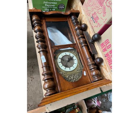 A walnut Vienna wall clock 