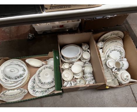 A large collection of Royal Worcester Lavinia dinner wares - 3 boxes containing over 110 pieces 