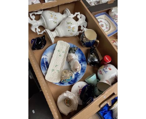 Assorted items including Meissen 'Rumpelstilzchen' plate, Poole, Nao, Coalport etc. 