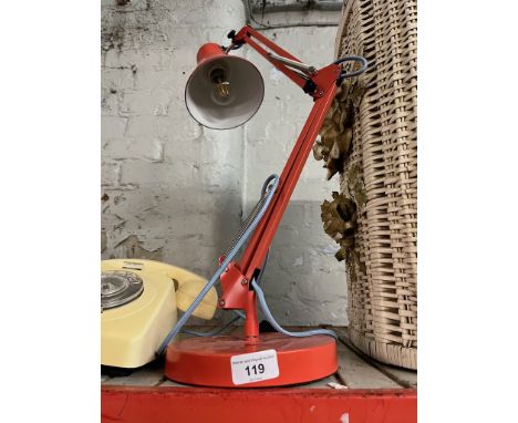 An anglepoise lamp. 