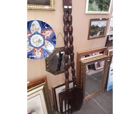 A vintage 6ft carved hardwood spoon and fork, brought back from Borneo in the 1960s. 