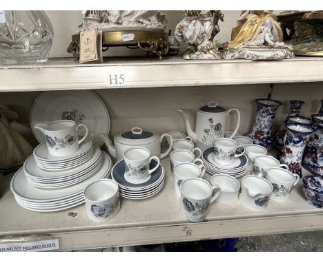 Susie Cooper Design Wedgwood Glen Mist tea and coffee wares including teapot and coffee pot - appx 48 pieces 