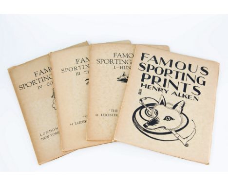 Alken, Henry 'Famous Sporting Prints' 1929, The Studio Ltd., London, Leicester Square; together with volumes one, three and f