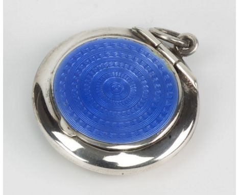 An Edwardian silver and guilloche enamel patchbox locket Cornelius Desormeaux Saunders & James Francis Hollings -Frank- Sheph