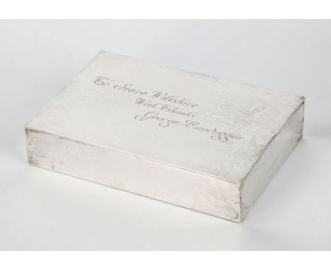 A Tiffany & Co. American silver cigarette box second half 20th century, marked 'Tiffany & Co., Makers, Sterling Silver 25313'