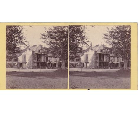 A Guernsey interest stereoview card depicting a rare view of noted local property 'Rosenheim', more popularly referred to as 