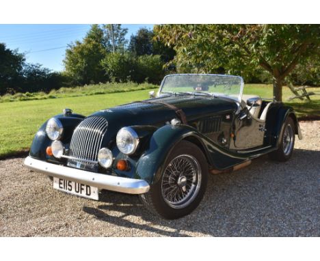 A 1988 Morgan 4/4 (not Plus 4), registration number E115 UFD, British Racing green.  With 110 years of heritage the Morgan ma