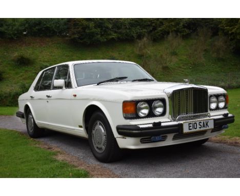 A 1989 Bentley Turbo R, registration number E10 SAK, chassis number SCBZR04A1KCH26747, engine number 67412L4101T/1, Old Engli
