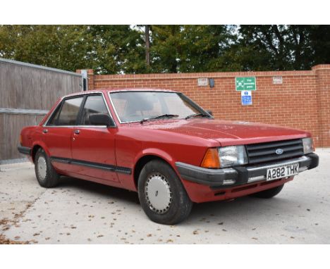 A 1984 Ford Granada 2.8 GL, registration number A282 THK, red. The series II Granada became available in August 1977 for the 