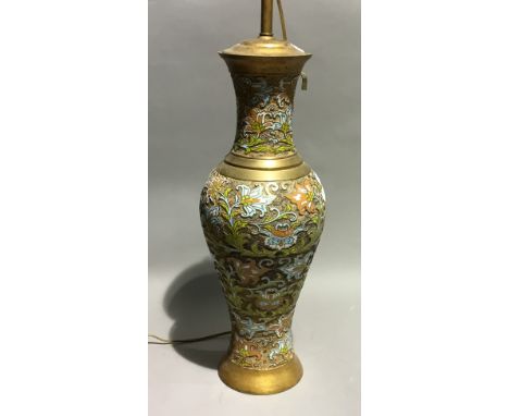 A cloisonne lamp
