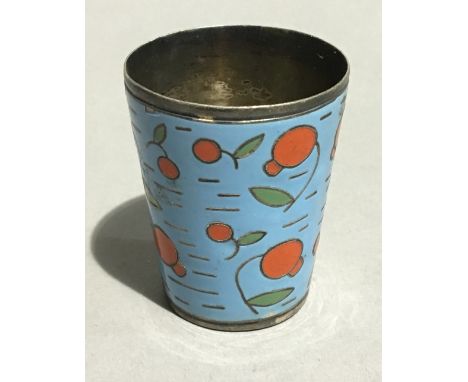 An enamel vodka tot