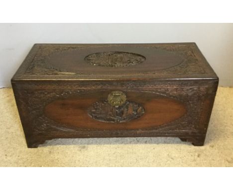 A Burmese carved trunk
