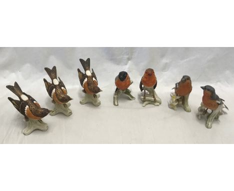 Goebel of West Germany Wildlife collection of 7 ceramic birds, tallest approx 12.5cms.Condition ReportVery good, no noticeabl