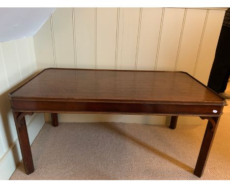 A modern Chinese Chippendale style coffee table. 107 l x 56 w x 50cms h.Condition ReportWear to table in places.