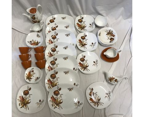 A Midwinter Stylecraft Cornfield design part dinner and tea service comprising of 50 pieces to include teapot, cream, 6 side 