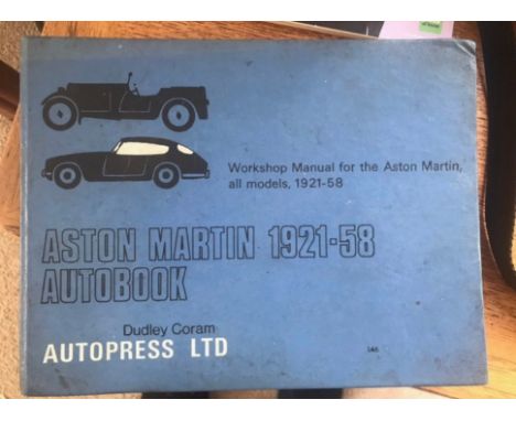 An Aston Martin Workshop Manual for the Aston Martin Models 1921-1958 by Auto Press Ltd.Condition ReportShowing signs of wear