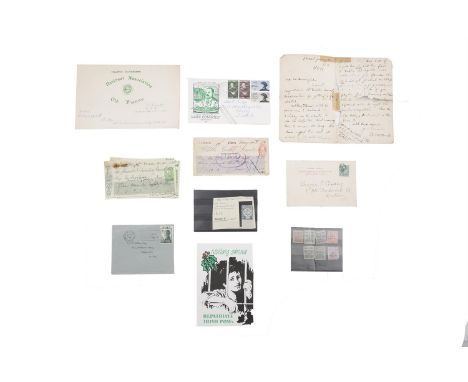A COLLECTION OF SINN FEIN POLITICAL LABELS, 4 Celtic Cross, 1922 IRA Civil War issue An Post Poblacht na hEireann & postmarke