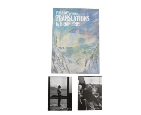 The Original Programme for “Translations” by Brian Friel, Field Day Theatre Company, First Production, 23rd September 1980, 1