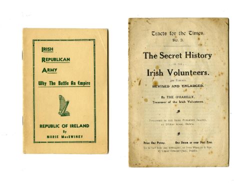 MACSWINEY, MARIE,Irish Republican Army Why the Battle an Empire Republic of Ireland. Privately Issued, 1939. 12mo. Soft cover