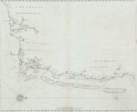 John Seller (1634-1697)Chart of the South-East Coast of Ireland This chart appears first in Seller's The English Pilot, South