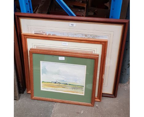 A collection of pictures including John Lewis Chapman signed limited edition print, watercolours signed 'Lai Tak' and a Raymo