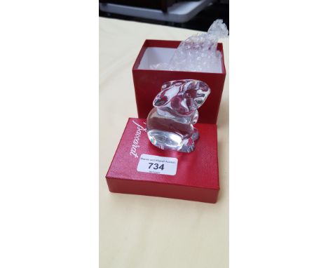 Baccarat glass rabbit - boxed 