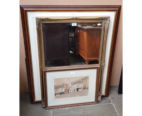 Various pictures and prints including a watercolour of William Brown Street, Liverpool (1897) by Rob ball, Tiger signed limit