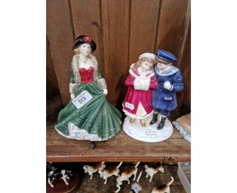 2 Royal Worcester limited edition figurines ‘I love Emily’ 154/950 and ‘Christmas Special Edition 2001’ 50/750 