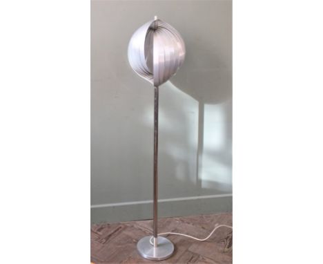 A 1970's Henri Mathieu style chrome floor lamp.  This item is sold as a Collectors item only and has not been subject to an e