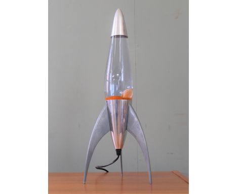 A rocket lava lamp.  This item is sold as a Collectors item only and has not been subject to an electrical safety test