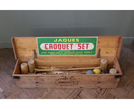 A vintage Jacques (London) croquet set in original box