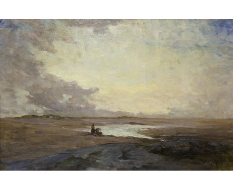 Nathaniel Hone RHA (1831-1917)Malahide Sands with FiguresOil on canvas, 59 x 90cm (23¼ x 35'')Signed with initialsProvenance: