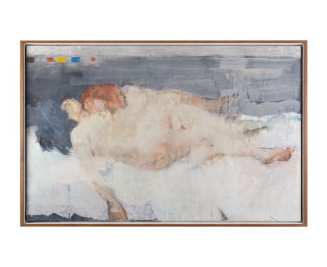 Basil Blackshaw HRHA RUA (1932-2016), The Lovers, After CourbetOil on canvas, 70 x 111cm (27½ x 43¾'')Signed versoExhibited: 