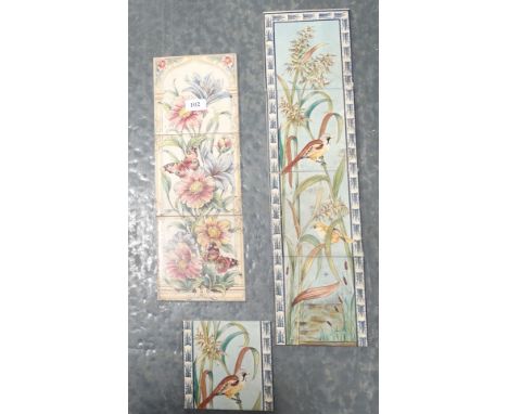 8 PAINTED CERAMIC TILES 