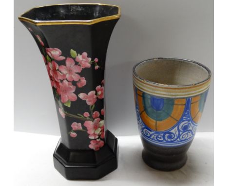 DECO HONITONVASE (AF) + CARLTONWARE BLOSSOM VASE (AF) 