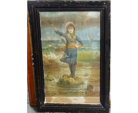 FRAMED COLOUR VICTORIAN RULE BRITTANIA PRINT 
