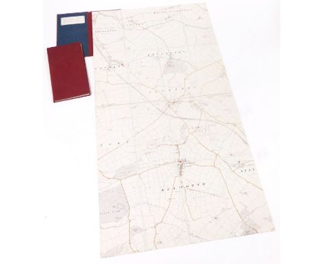 Two early 20thC vintage maps, of Nottinghamshire, around Cotgrave, and Tollerton.