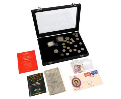 An Alexander The Great Tetradrachm, George V and later florins and sixpences, commemorative crown, Elizabeth II Coronation fi