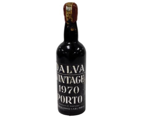 A bottle of Dalva vintage port 1970. 