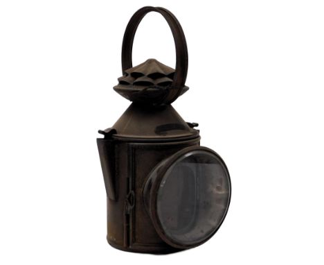 A Great Northern Railway signal lamp No. 3, number 8740, bears maker's plaque, 34cm high.  The plate is marked for Harmstone 