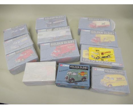 Group of twelve various Corgi ' Golden Oldies ' diecast model vehicles, in original boxes 