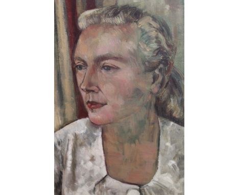Oil on canvas, head and shoulder portrait of a lady, inscribed Wolfe '72, 49cms x 39cmsPlease see further images 