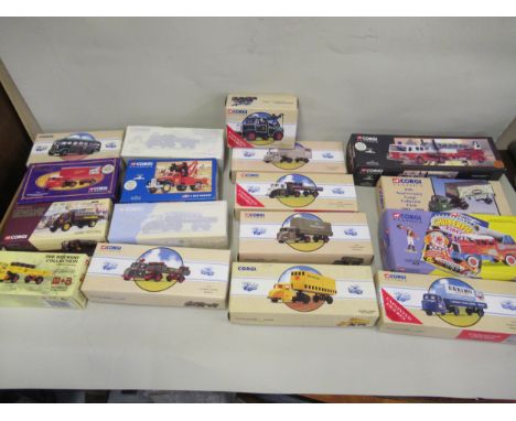 Group of seventeen Corgi Classics, Heritage and other diecast metal models, in original boxes 