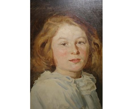 Reginald Grenvill Eves, signed oil on canvas, head and shoulder portrait of a young lady, 42cms x 34cmsIn good condition 