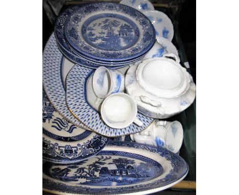 19th Century English part tea and coffee service, with transfer printed decoration 