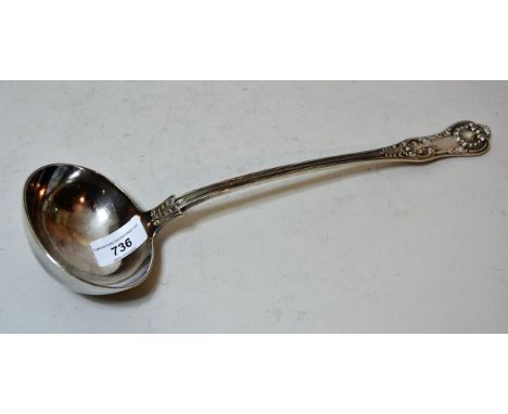 Victorian silver Queens pattern ladle, 10 troy ounces 