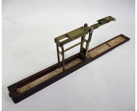 18th Century mahogany cased folding sovereign scale 