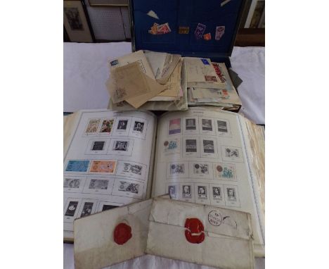 A small suitcase containing a quantity of unsorted loose stamps, documents and postal history, together with Supreme Global S