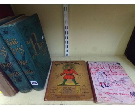 A collection of antique and other children's books including two The Boys Own annuals 1895 &amp; 1896, Legends for Lionel by 